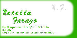 metella farago business card